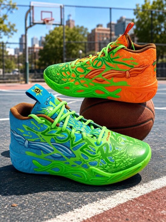 Puma Other - Puma Lamelo Ball MB 04 Mn 8.5 Teenage Mutant Ninja Turtles Leonardo Michelangelo